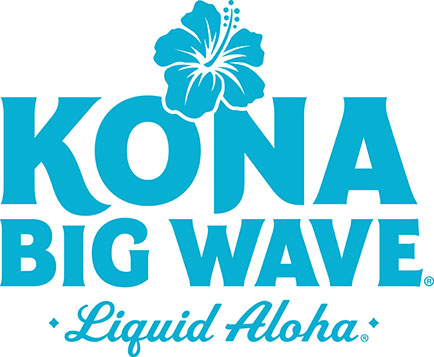 Kona Big Wave Logo - Liquid Aloha with Hibiscus
