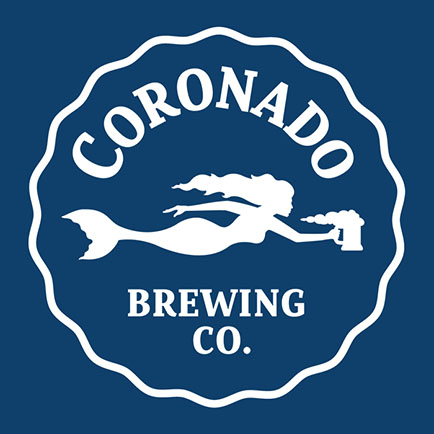 Coronado Brewing Company Logo with blue background