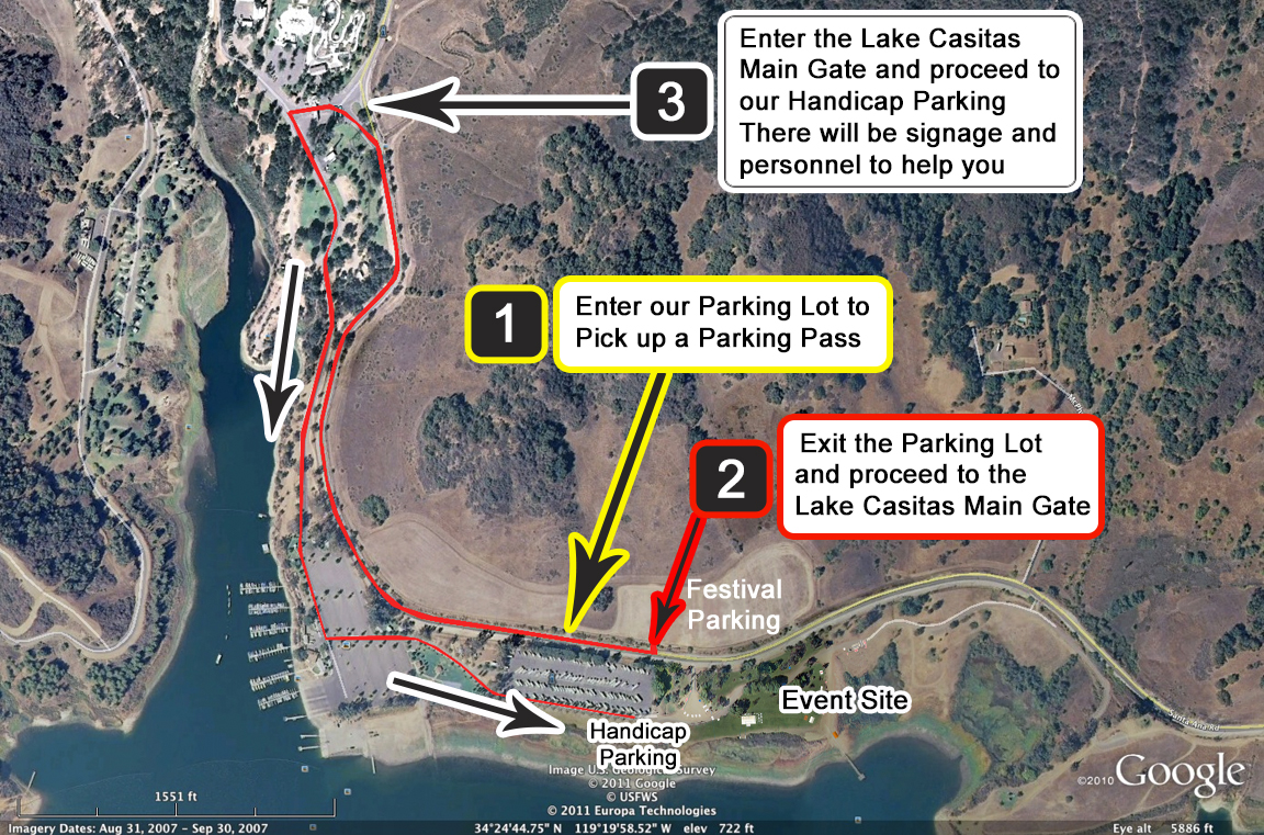 Ojai Wine Festival - Handicap Parking Map & Directions